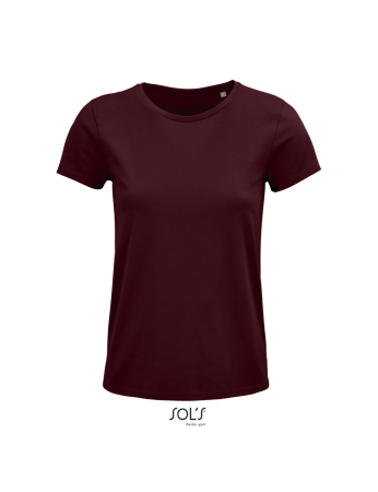 T-Shirt με οργανικό βαμβάκι (Crusader women 03581) μπορντώ